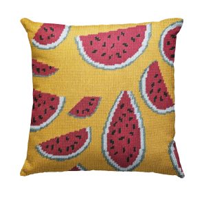 Kit de bordado sobre cañamazo | Sandías