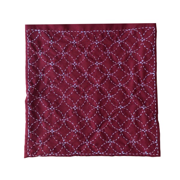 Sashiko | Kit de bordado Japonés | Diseño Siete Tesoros | Color Rojo