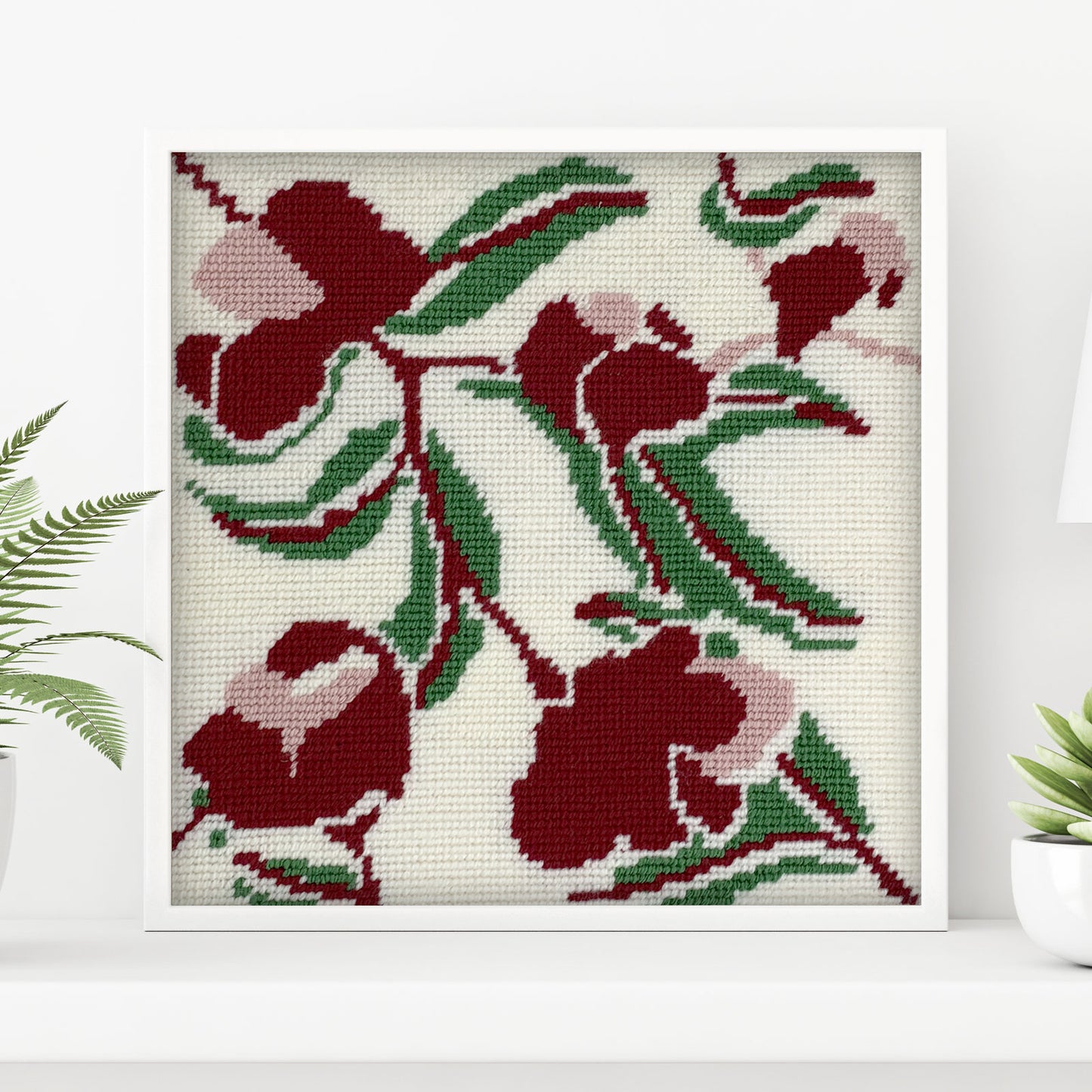 Kit de bordado sobre cañamazo | Amapolas