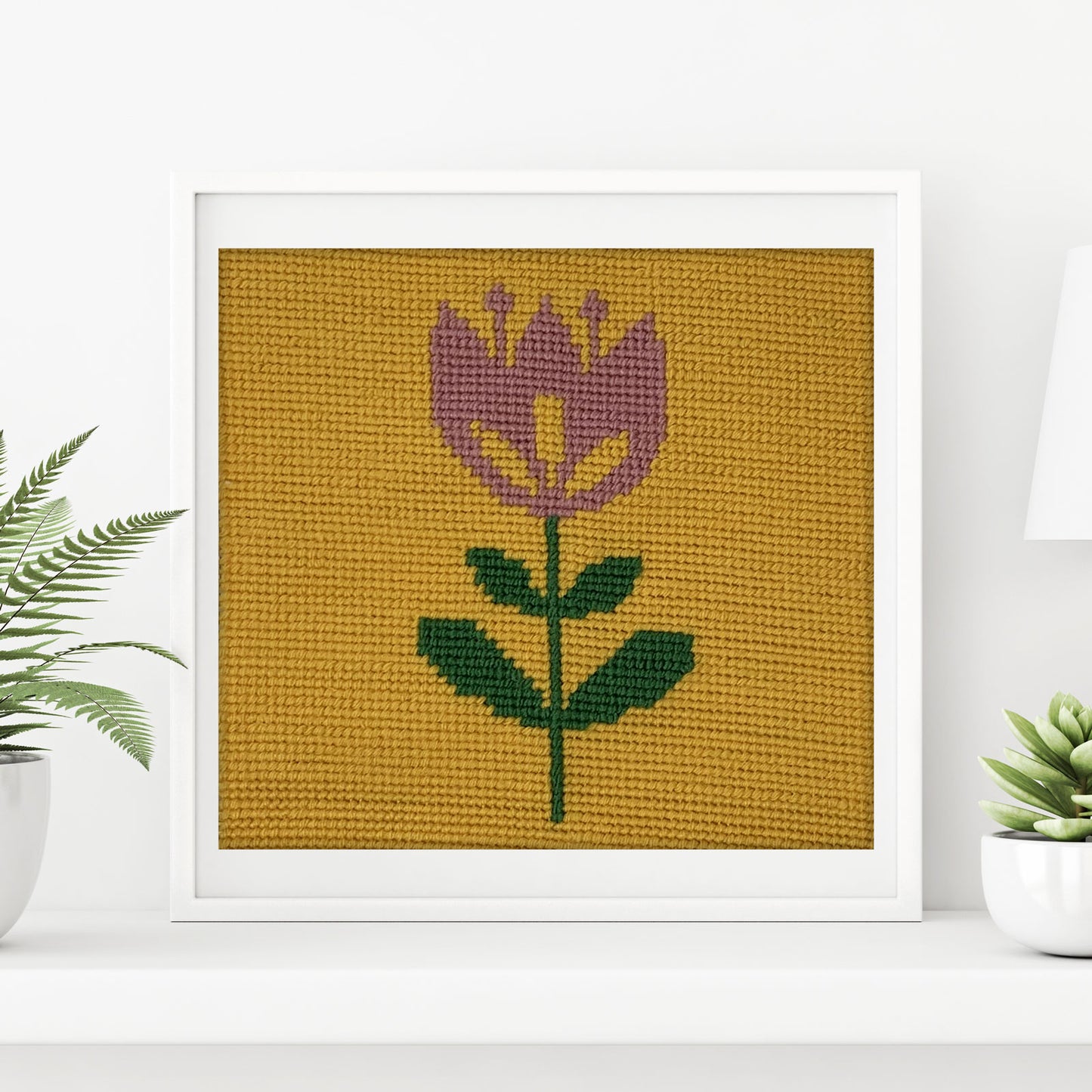 Kit de bordado Infantil sobre cañamazo | Tulipa